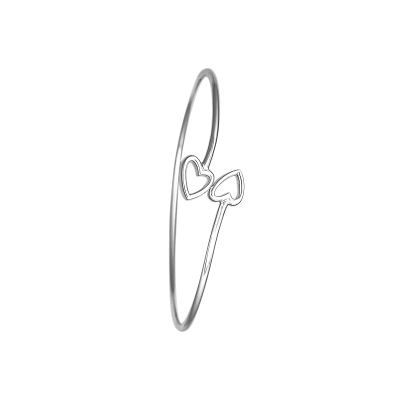 Silver Hearts Flexi Bangle