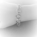 Silver Twisted Circles Bracelet