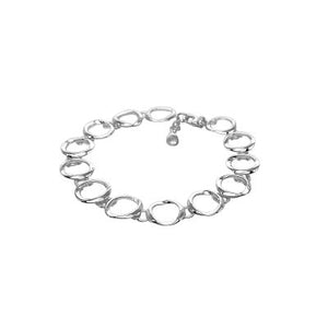 Silver Twisted Circles Bracelet