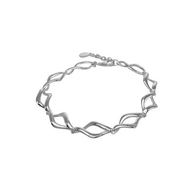 Silver Marquise Twist Bracelet