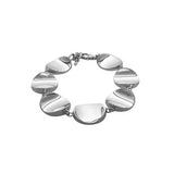 Silver Concave Disks Bracelets