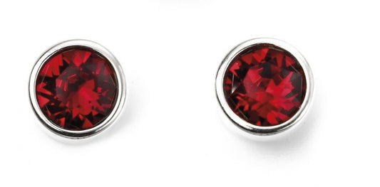 Sterling Silver July Birthstone Earrings
