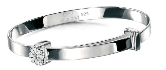 D for Diamond Daisy Bangle