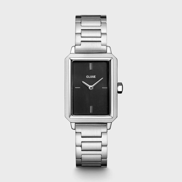 Cluse Fluette Steel Black, Silver Colour Bracelet Watch