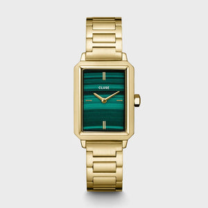 Cluse Fluette Steel Green, Gold Colour Bracelet Watch