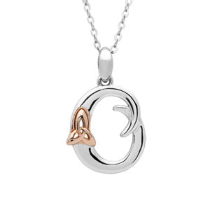 Sterling Silver celtic O initial pendant