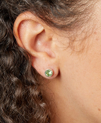 Sterling Silver August Birthstone Earrings