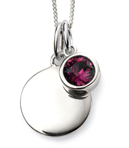 Sterling Silver February Birthstone Pendant