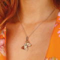 Kit Heath Blossom Flyte Butterfly Tri Colour Necklace