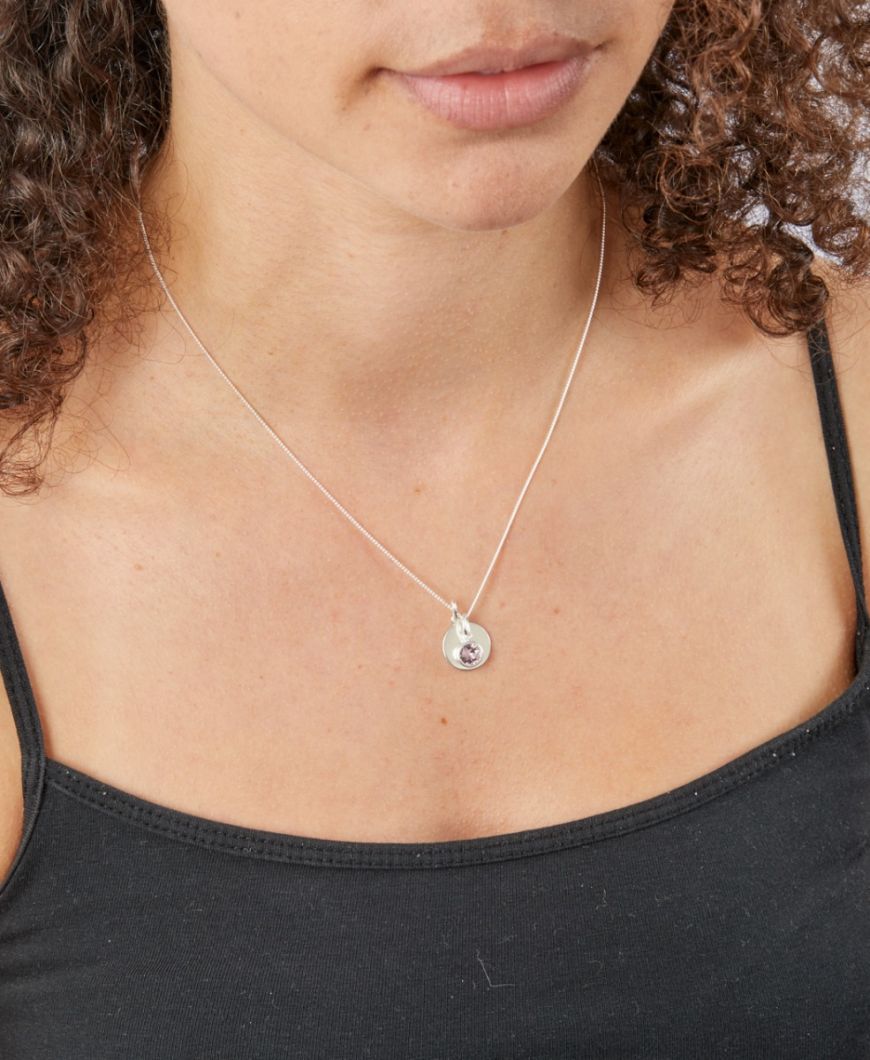 Sterling Silver June Birthstone Pendant