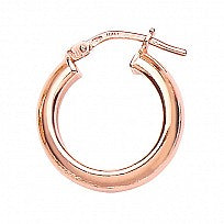 Silver Rose Gold Plated Hoops