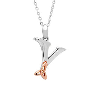 Sterling Silver celtic Y initial pendant