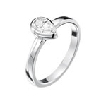 Jo for Girls sterling silver teardrop cubic zirconia ring