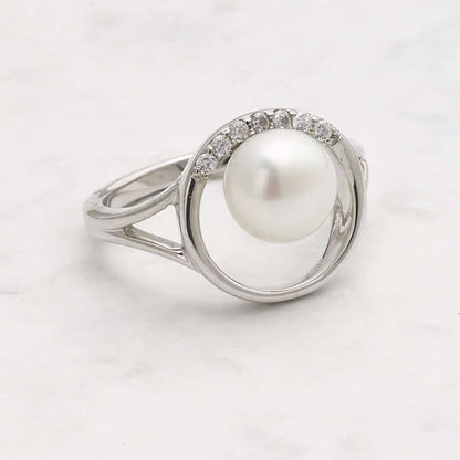 Jersey Pearl Circle Freshwater Pearl Ring