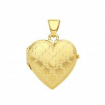 Silver Gold Plated Heart Design Photo Locket