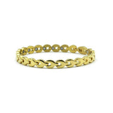 MAGRELIEF MAGNETIC STAINLESS LINK HEALTH BRACELET HIGH POLISH WITH GOLD COLOUR WEAVE