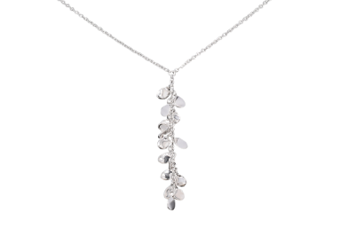 Silver Rh Rainfall Necklace