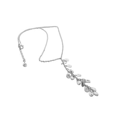 Silver Rh Rainfall Necklace