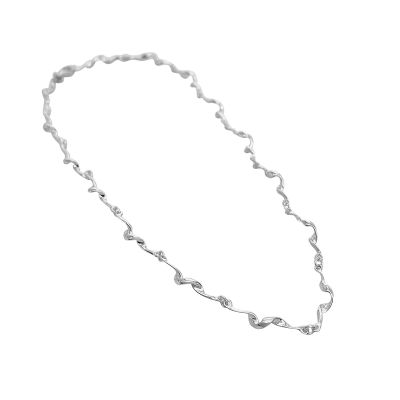 Silver Ribbon Necklace