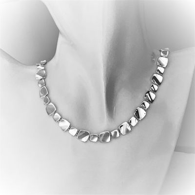 Silver Stepping Stones Necklace