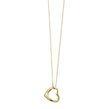 Silver Gold Plated Floating Heart Pendant