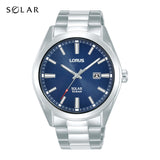 Lorus Gents Solar Blue Dial Bracelet Watch