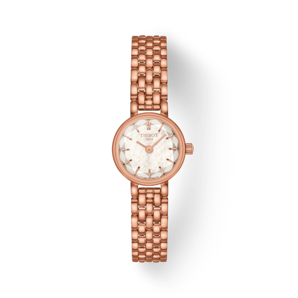 TISSOT LADIES LOVELY ROUNDROSE GOLD PLATED BRACELET WATCH