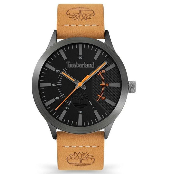 Timberland Trumbull Leather Strap Watch - Wheat/ Silver | Editorialist