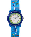 TIMEX 29mm Blue Soccer Elastic Fabric Kids Watch
