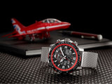 Citizen Gent's Red Arrows Limited Edition Skyhawk A.T Eco-Drive Black Dial Silver Mesh Bracelet Watch