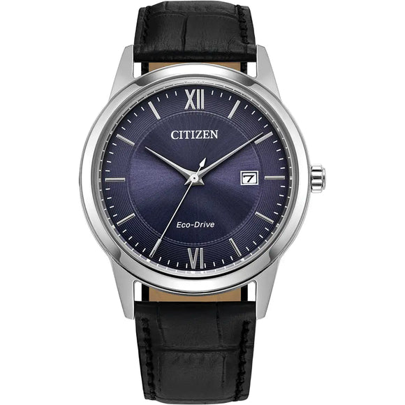 Citizen Gents Eco Drive Classic Blue Dial Leather Strap Watch