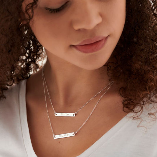 Sterling Silver Id Necklace