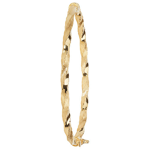 9ct Yellow Gold Ladies Hinged Bangle