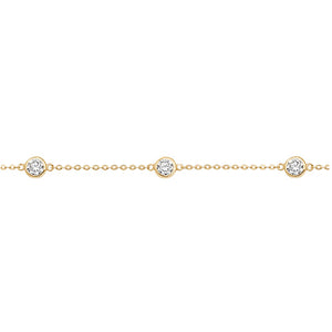 9ct Yellow Gold CZ Ladies Bracelet