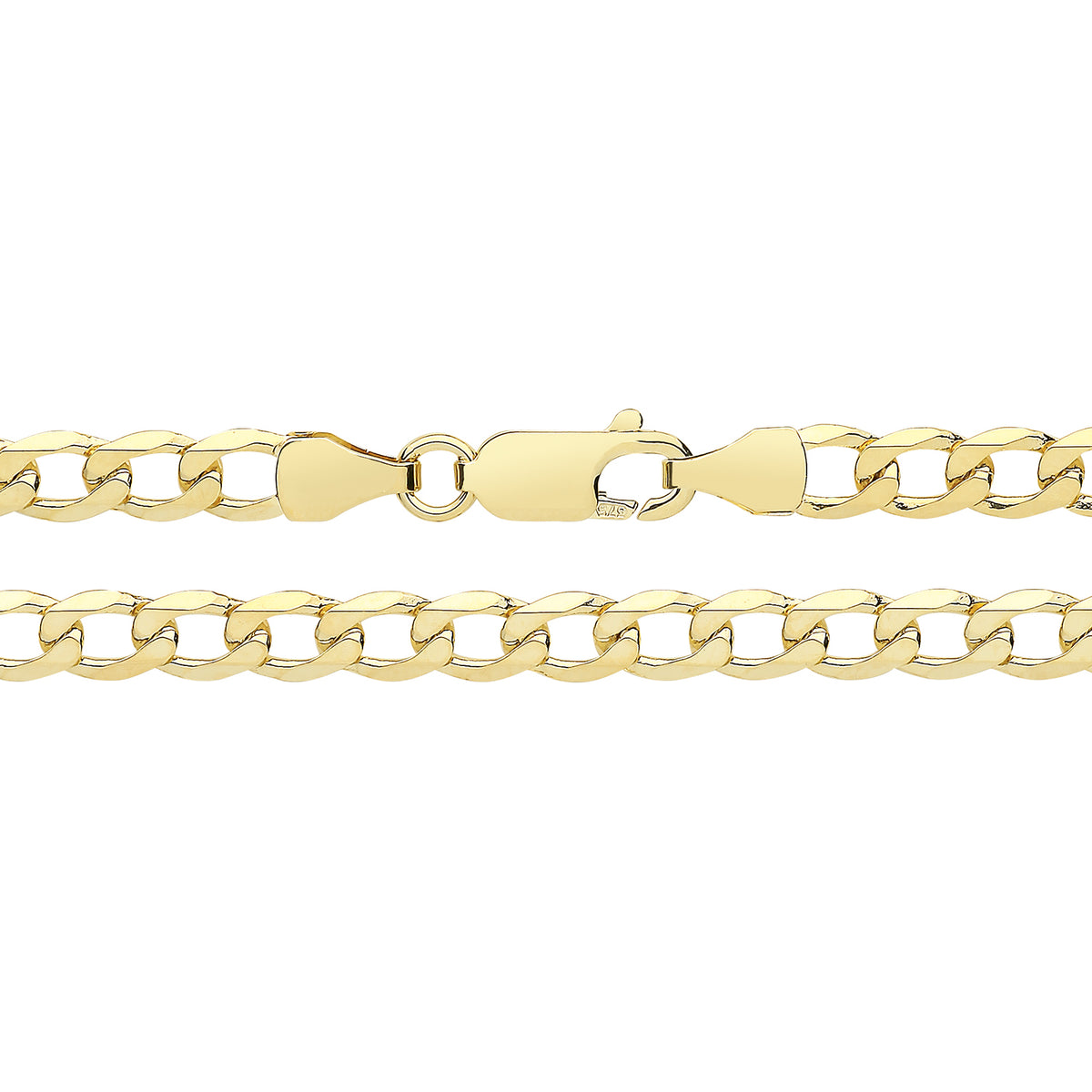 9ct Yellow Gold Flat Curb Chain
