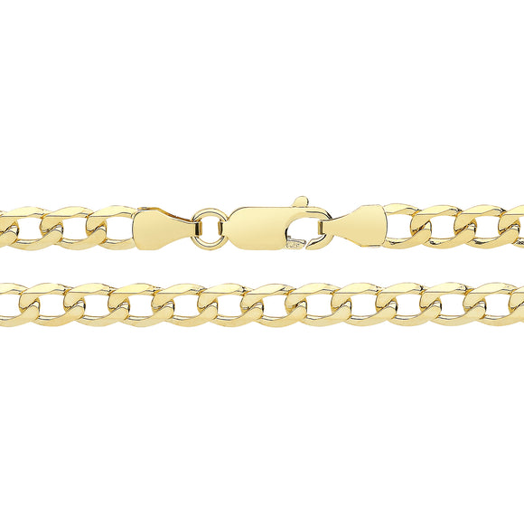 9ct Yellow Gold Flat Curb Bracelet – Gems Jewellers