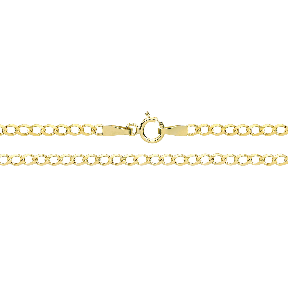 9ct Yellow Gold Flat Curb Chain