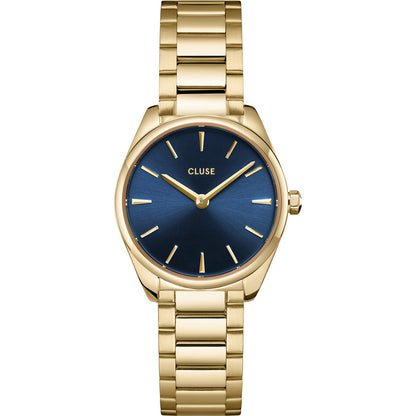 Cluse Féroce Mini Steel, Blue, Gold Colour
