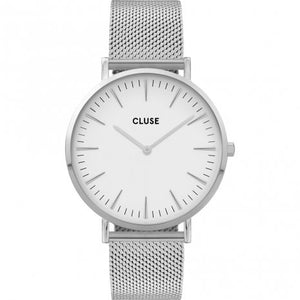 Cluse Boheme White Dial S/Steel Mesh Watch