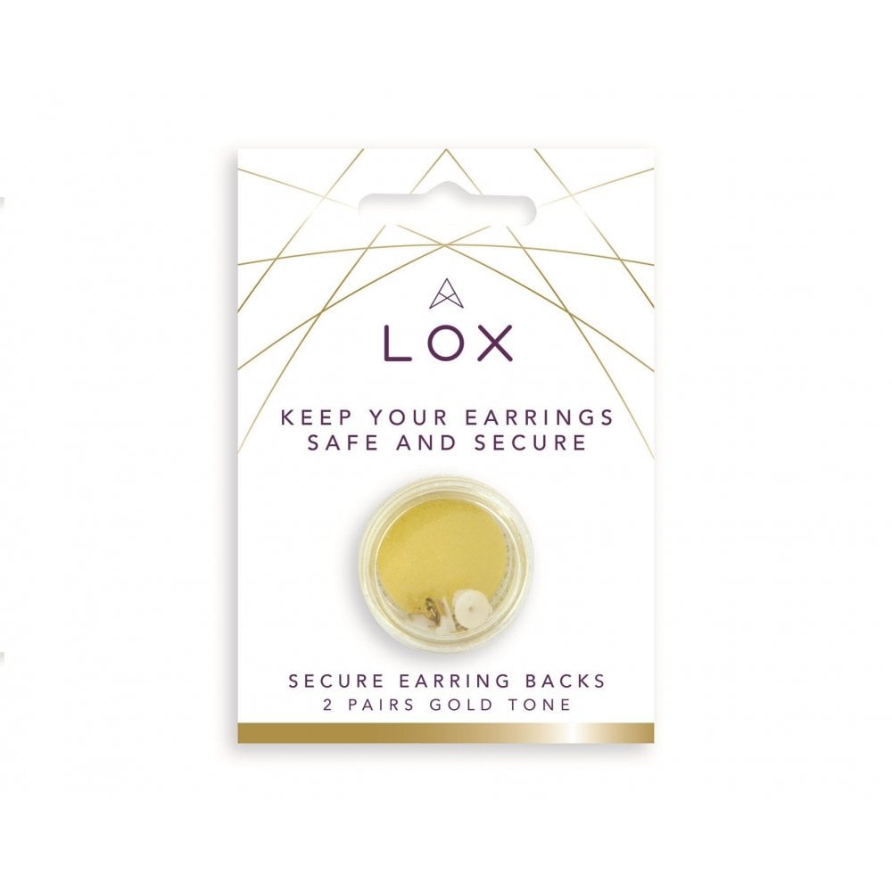 Lox Gold tone Locking Earring Backs Butterfly Fittings Anti-Allergy Backs