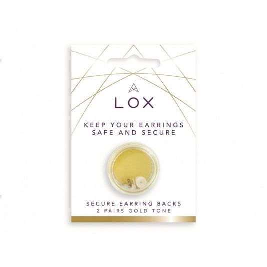 Lox Gold tone Locking Earring Backs Butterfly Fittings Anti-Allergy Backs