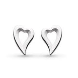 Kit Heath Desire Love Story Heart Grande Stud Earrings