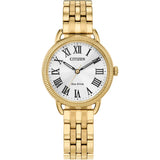 Citizen Eco Drive Ladies Classic Gold Plated Bracelet Watch