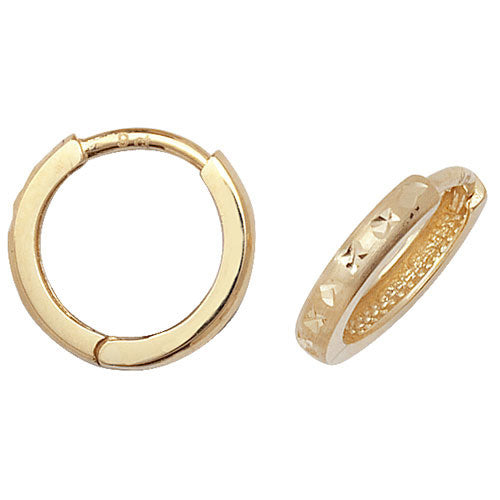 9ct Yellow Gold Hinged Earring