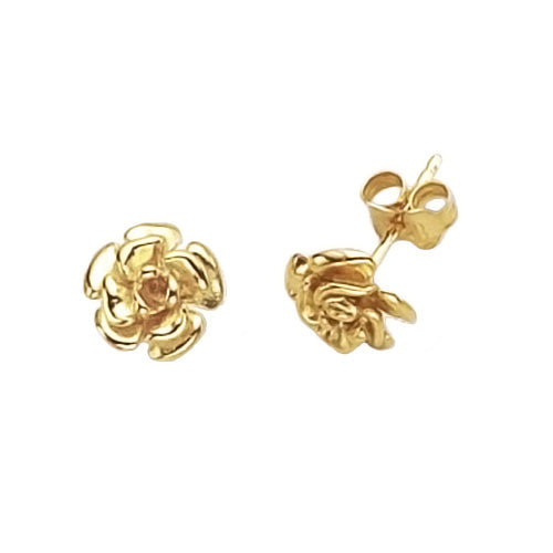 9ct Yellow Gold Flower Stud Earring