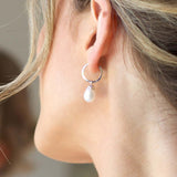 Kit Heath Astoria Glitz Pearl Hoop Earrings
