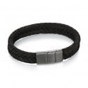 Fred Bennett Black Leather Clasp Bracelet