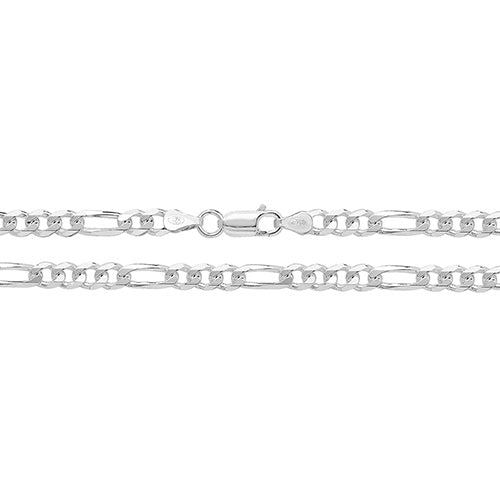 Sterling Silver Curb Figaro Chain