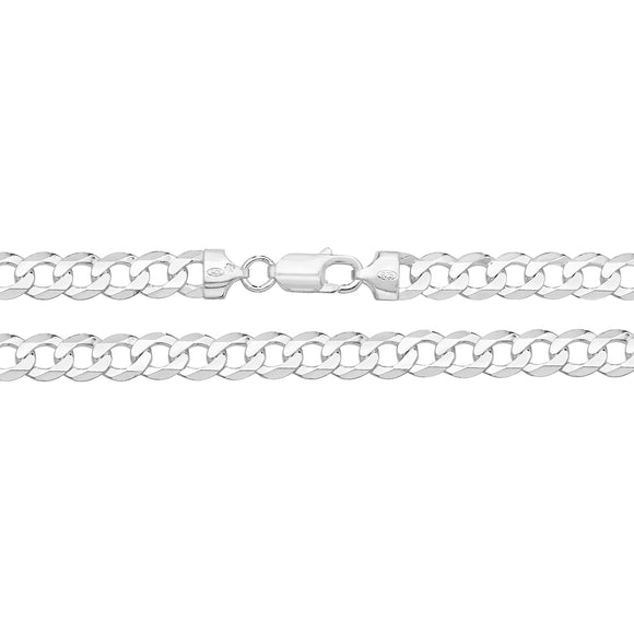 Sterling Silver Flat Curb Chain