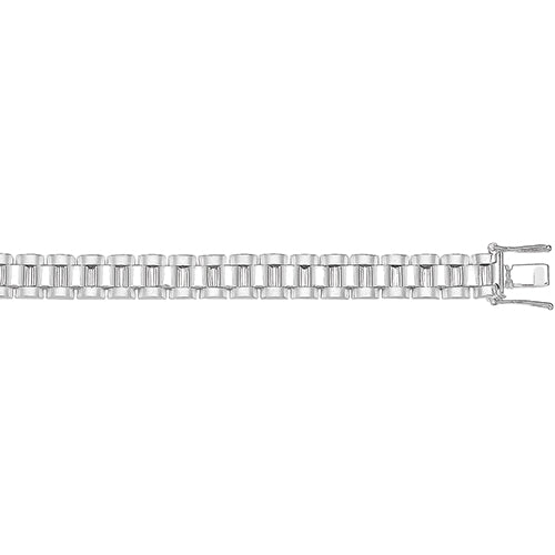 Sterling Silver Watch Strap Bracelet 8mm Link